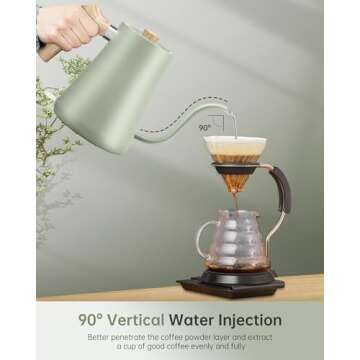 Fabuletta Gooseneck Electric Water Kettle for Quick Brewing