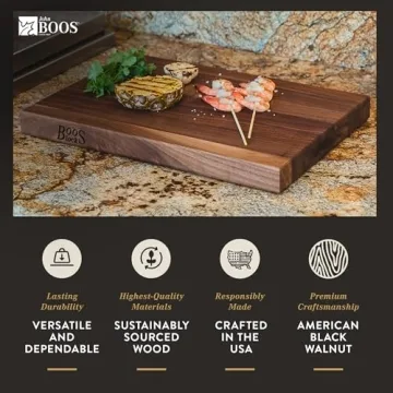 John Boos R-Board 24x18 Cutting Board, Durable Walnut Kitchen Essential