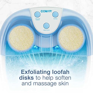 Conair Waterfall Foot Spa with Bubbles and LED Lights