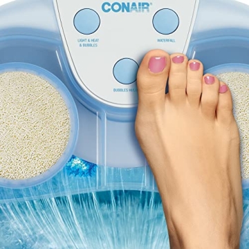 Conair Waterfall Foot Spa with Bubbles and LED Lights