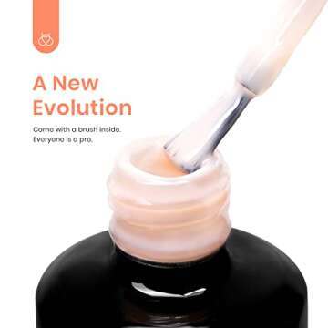 Beetles Builder Nail Gel for Nails 7 in 1 Cover Nude Translucent Builder Strengthener Gel Jelly Gel 15ML Hard Gel Extension Nail Gel, No Need Slip Solution