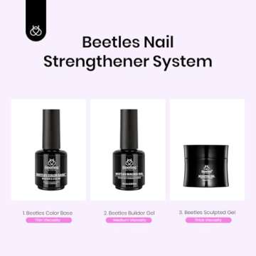 Beetles Builder Nail Gel for Nails 7 in 1 Cover Nude Translucent Builder Strengthener Gel Jelly Gel 15ML Hard Gel Extension Nail Gel, No Need Slip Solution
