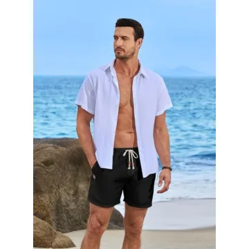 Men’s Casual Cotton Linen Shorts for Summer Style