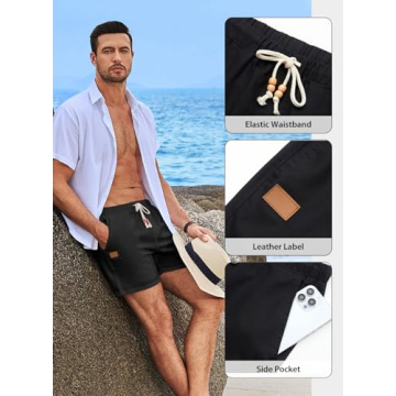 Men’s Casual Cotton Linen Shorts for Summer Style