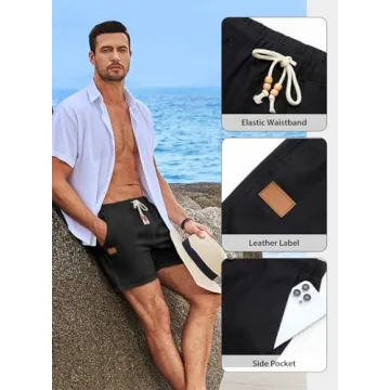 Men’s Casual Cotton Linen Shorts for Summer Style
