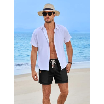 Men’s Casual Cotton Linen Shorts for Summer Style