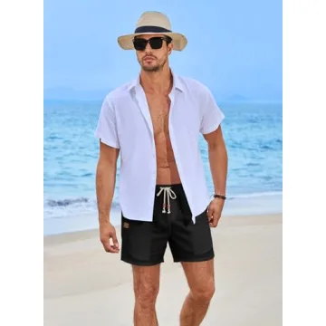 Men’s Casual Cotton Linen Shorts for Summer Style