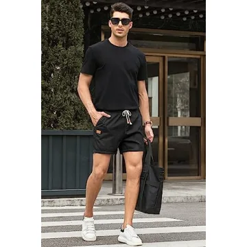 Men’s Casual Cotton Linen Shorts for Summer Style