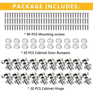KONIGEEHRE Soft Close Cabinet Hinges Pack - 20 Durable Hinges