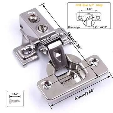 KONIGEEHRE Soft Close Cabinet Hinges Pack - 20 Durable Hinges