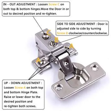 KONIGEEHRE Soft Close Cabinet Hinges Pack - 20 Durable Hinges