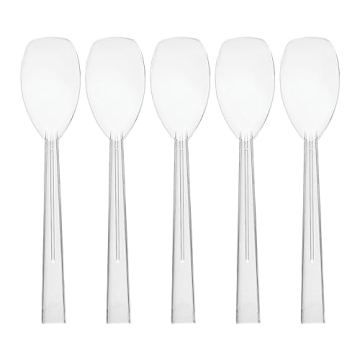 Party Essentials Hard Plastic 9" Serving Spoons - Elegant & Sturdy 12 Count