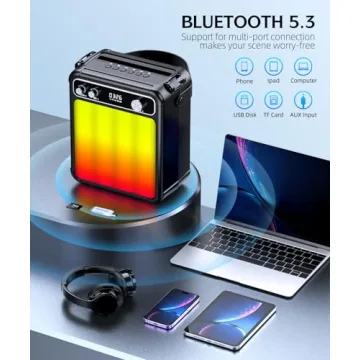 Karaoke Machine with Wireless Microphones & LED