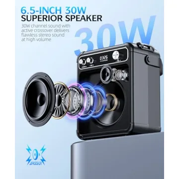 Karaoke Machine with Wireless Microphones & LED