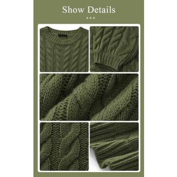 PRETTYGARDEN Oversized Cable Knit Sweater for Women