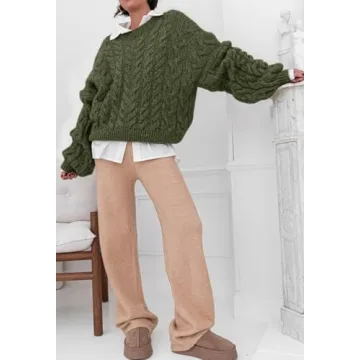 PRETTYGARDEN Oversized Cable Knit Sweater for Women