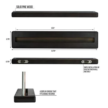 LABEND HOME Record Shelves Set of 8 for Vinyl Display