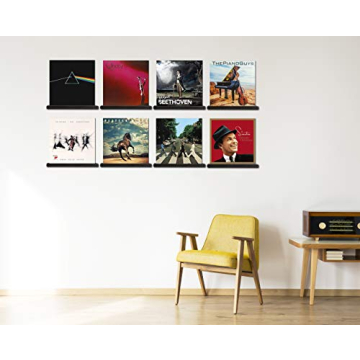 LABEND HOME Record Shelves Set of 8 for Vinyl Display