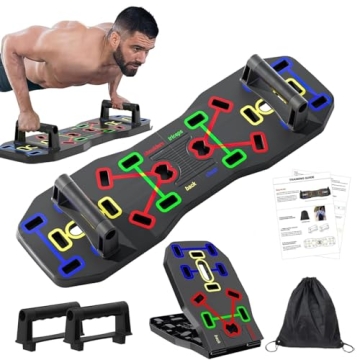 10-in-1 AERLANG Push Up Board with Resistance Bands