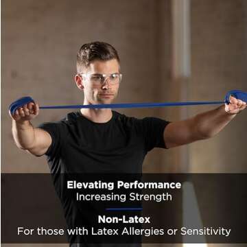 THERABAND Resistance Band 25 Yard Roll, Extra Heavy Blue Non-Latex Professional Elastic Bands For Upper & Lower Body Exercise, Physical Therapy, Pilates, Rehab, Dispenser Box, Level 5