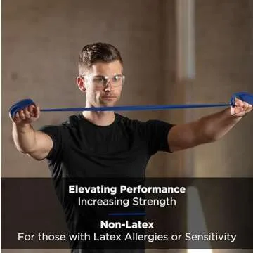 THERABAND Resistance Band 25 Yard Roll, Extra Heavy Blue Non-Latex Professional Elastic Bands For Upper & Lower Body Exercise, Physical Therapy, Pilates, Rehab, Dispenser Box, Level 5