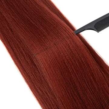 Ginger 36 Inch Pre Stretched Braiding Hair - Copper Red