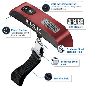 Etekcity Digital Luggage Scale with Temperature Sensor