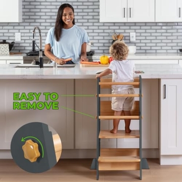 Adjustable Toddler Standing Tower - Safe Kitchen Stool