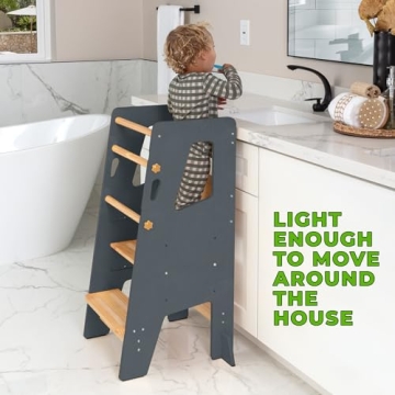 Adjustable Toddler Standing Tower - Safe Kitchen Stool