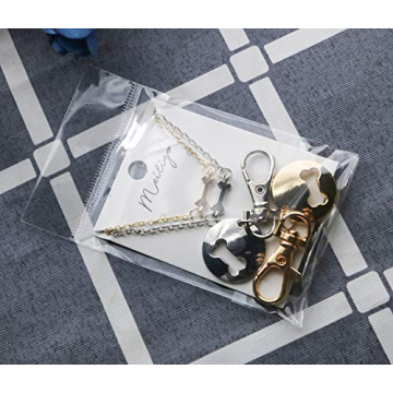 Meiligo Friendship Dog Bone Necklace Key Chain Set