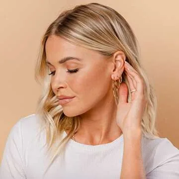 PAVOI 14K Yellow Gold 2mm Thick 30mm Hoop Earrings for Women