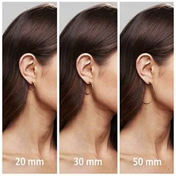 PAVOI 14K Yellow Gold 2mm Thick 30mm Hoop Earrings for Women