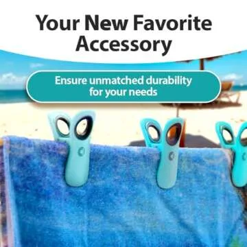 CoreClips Towel Clips for Beach Chairs on Cruise - 2.5” Opening Heavy Duty Beach Chair Clips for Towels, Stainless Steel Fort Clip for Lounge Pool Chairs or Hanging Cloth, Swimsuits, Cruise Essentials