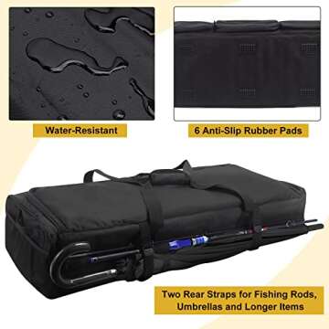 Yeacool Under Seat Storage Bag, for SuperCrew Cab, Crew Cab, F150 Underseat Storage Organizer, 1500 Truck Storage Bag Accessories, Solid Bottom, for Ford Chevy Silverado Full Size Trucks