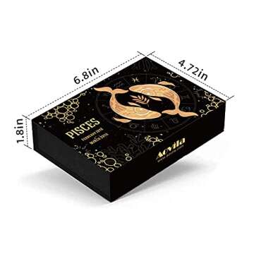 Pisces Crystals Gift Set, Zodiac Signs Healing Crystals Birthstones with Horoscope Box Set Pisces Astrology Crystals Healing Stones Gifts