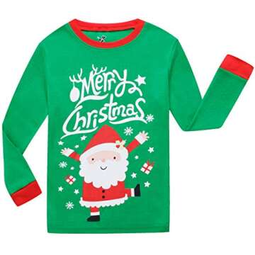 Little Boys Girls Christmas Cotton Pajamas Children Santa Claus PJS Gift Set Kids Sleepwear Clothes ...