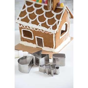 Fox Run Gingerbread House Cookie Cutter Bake Set for Holiday Fun