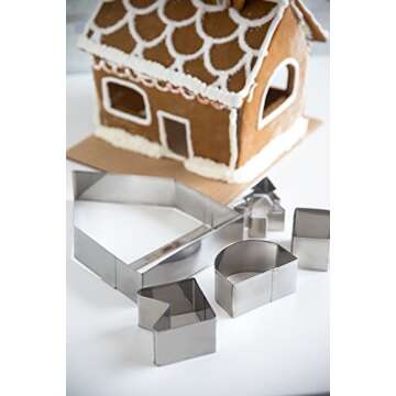 Fox Run Gingerbread House Cookie Cutter Bake Set for Holiday Fun