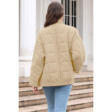 ETCYY Lightweight Quilted Jacket for Women Warm Zip Up