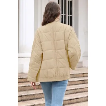 ETCYY Lightweight Quilted Jacket for Women Warm Zip Up