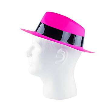 Super Z Outlet 12 Pack Neon Mafia Style Gangster Fedora Dress Hats Children's Birthday Props Supplies Favors