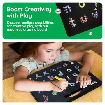 PicassoTiles 2-in-1 Educational Magnetic Drawing Board