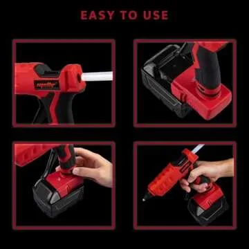 Cordless Hot Glue Gun Compatible With Milwaukee 18V Battery, (Tool Only) 100W Handheld Battery Powered Glue Gun Kit with 20PCS Full Size Glue Sticks for Arts & Crafts & DIY