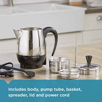 Farberware Electric Coffee Percolator 4 Cup for Hot Coffee