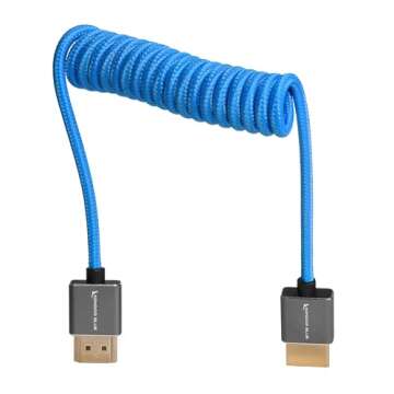 KONDOR BLUE 4K HDMI Coiled Cable for Monitors and More