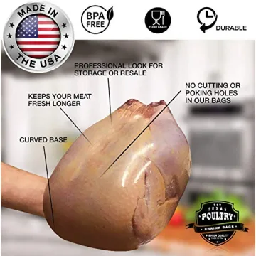 Poultry Shrink Bags - 50 Commercial Grade 2.5 Mil Bags