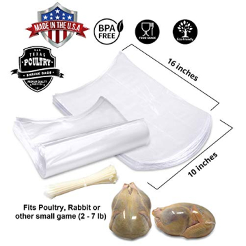 Poultry Shrink Bags - 50 Commercial Grade 2.5 Mil Bags