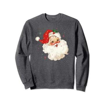Vintage Retro Santa Christmas Sweatshirt for Cozy Holidays