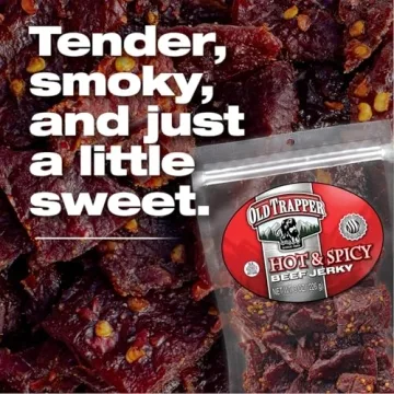 Old Trapper Hot & Spicy Beef Jerky, 8 Ounce Pack