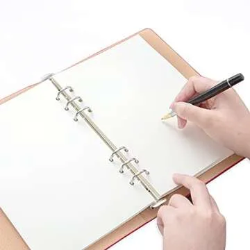 A5 Blank Paper Refill, Refills for Filofax Planner/Binders/Organizer, 6-Hole Punched, 100 Sheets/200 Pages Filler Paper, 100gsm, White, 5.8'' x 8.2''